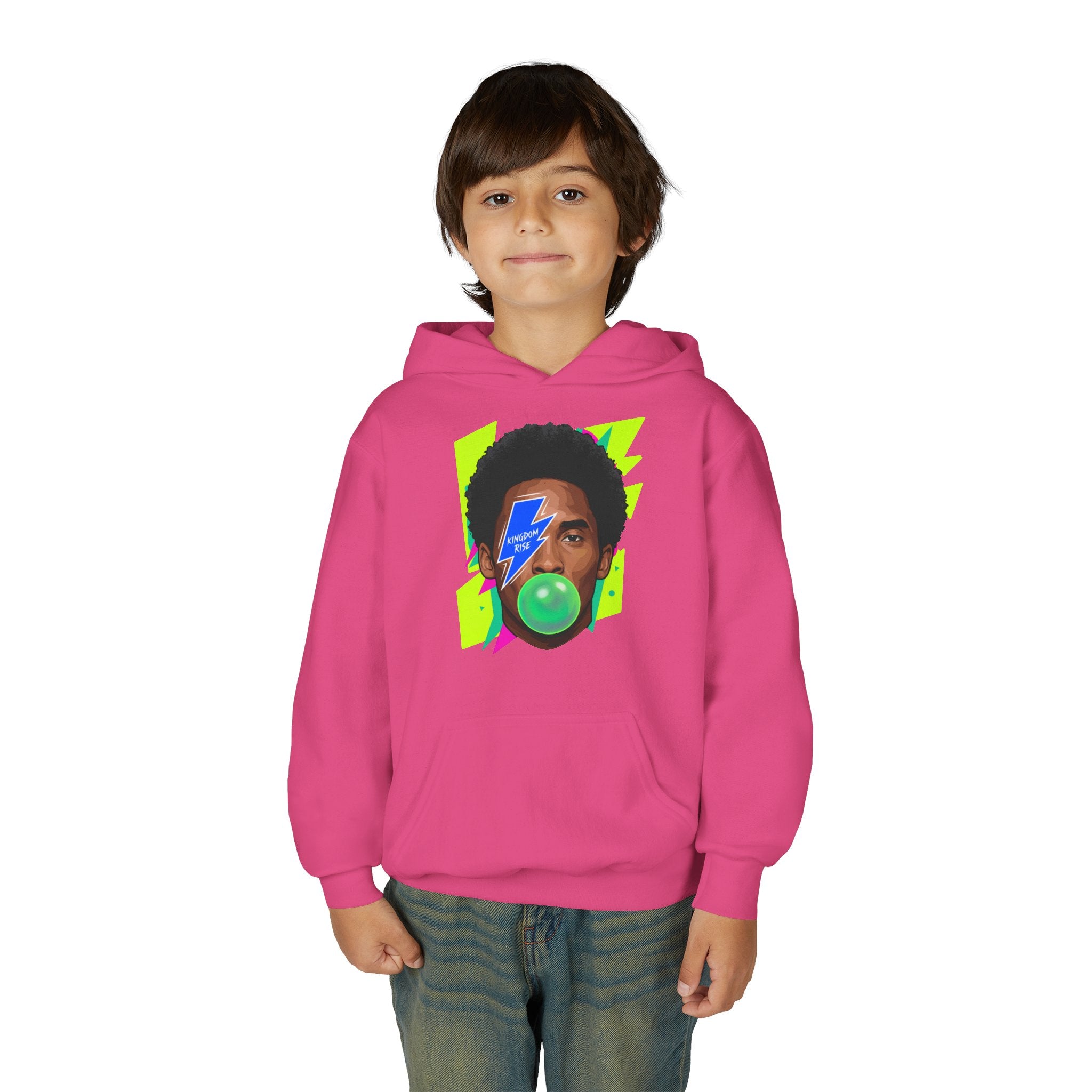 Youth Kobe Bubblegum Lightning Bolt Hoodie - Pixie Sleeze