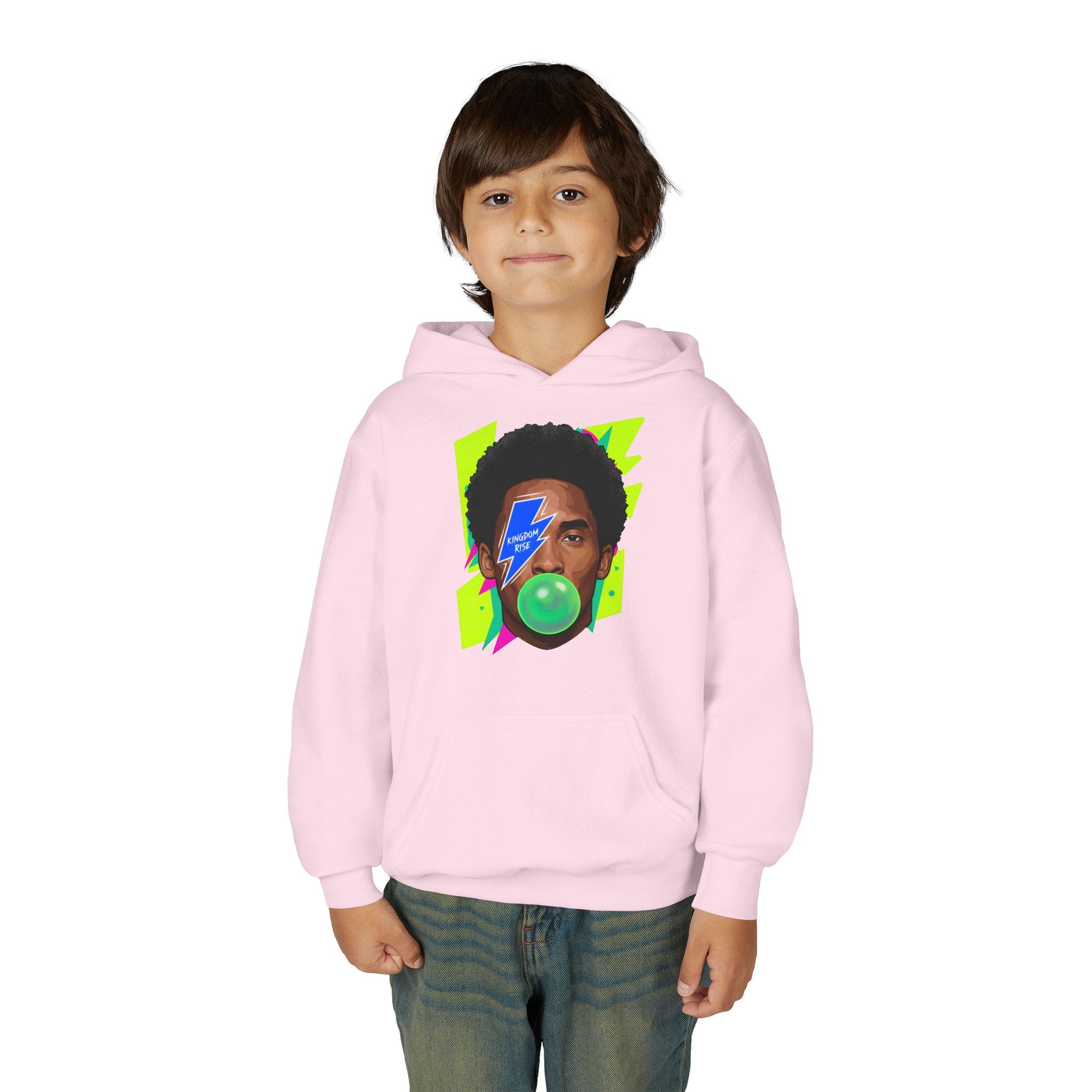 Youth Kobe Bubblegum Lightning Bolt Hoodie - Pixie Sleeze