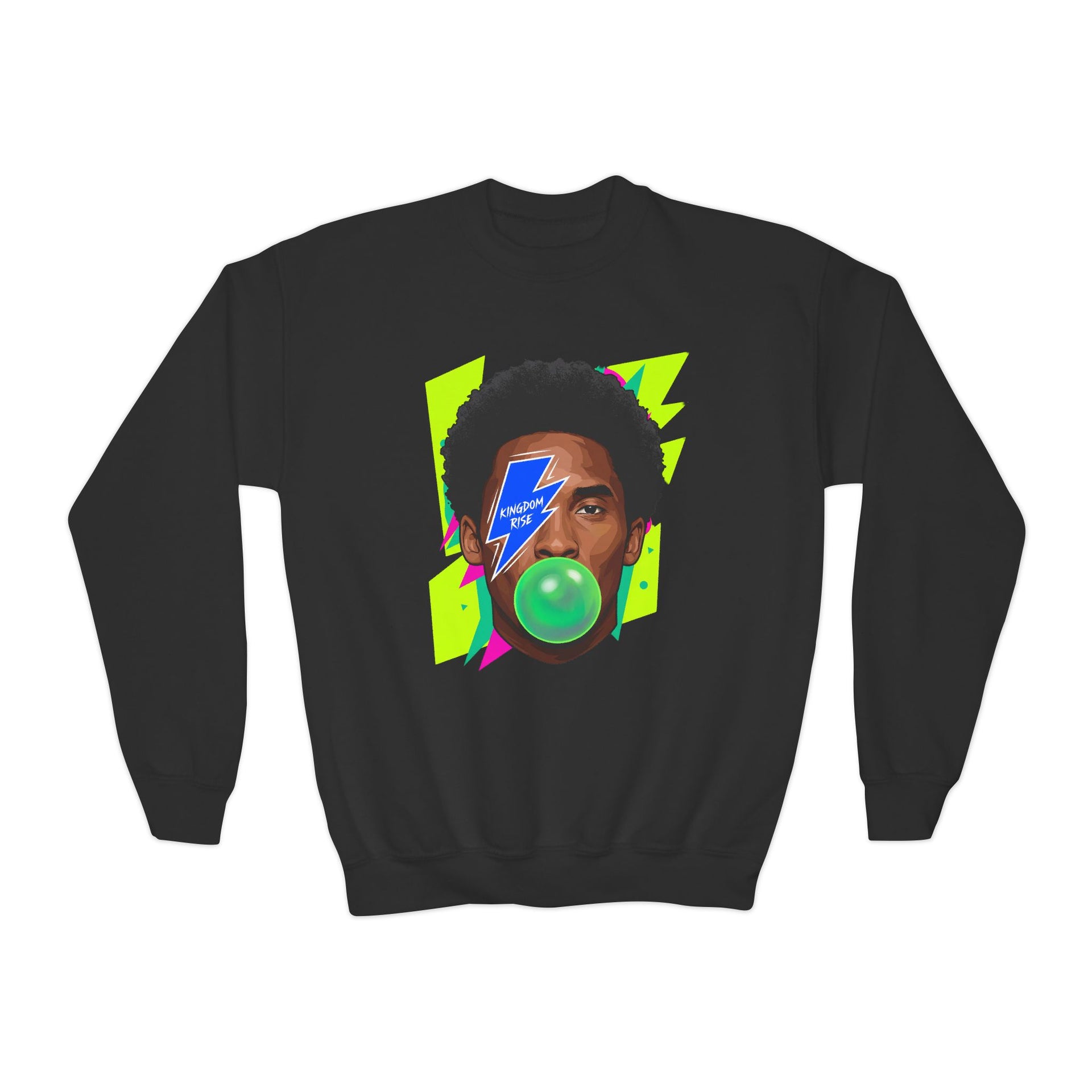 Youth Kobe Lightning Bubblegum Youth Crewneck Sweatshirt - Pixie Sleeze