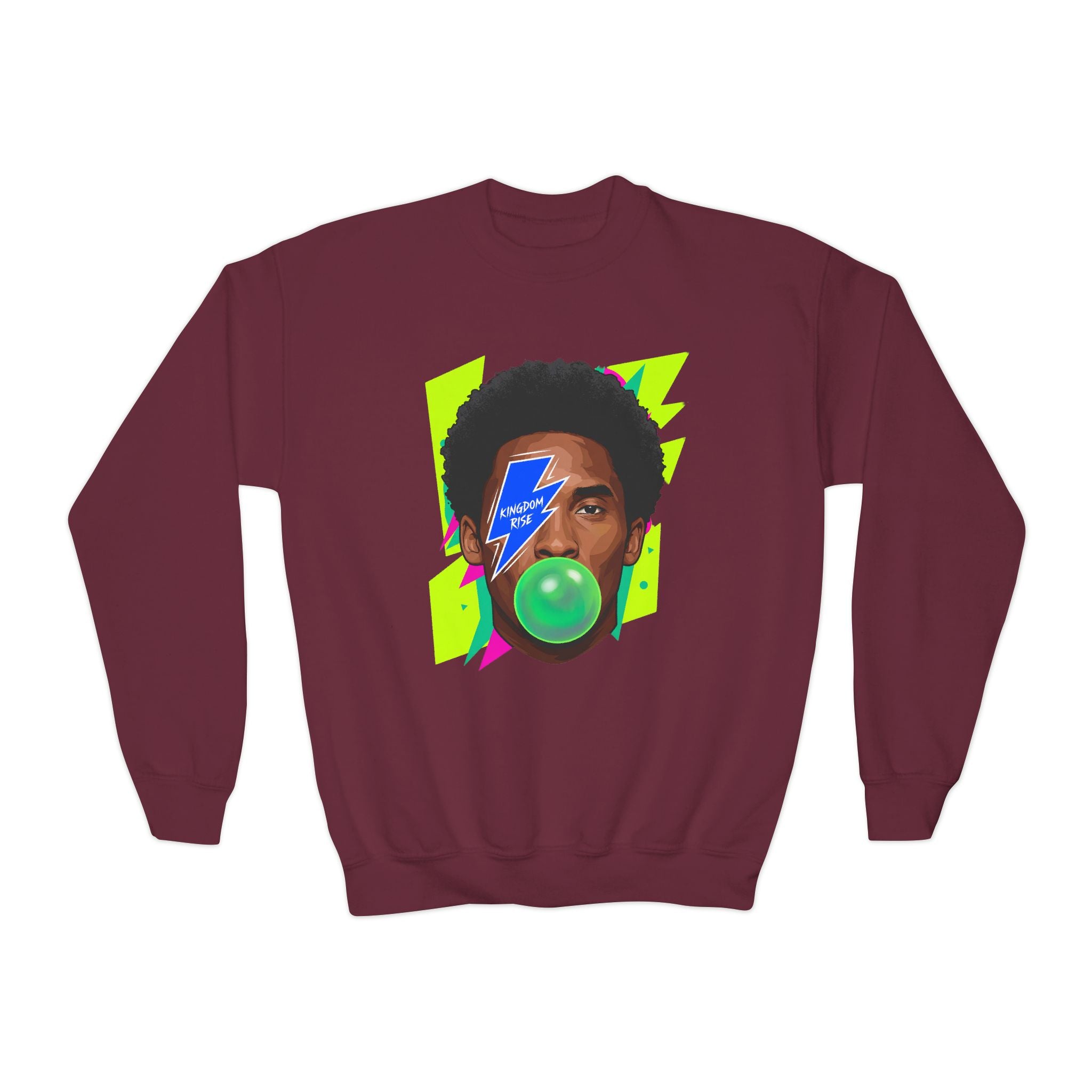 Youth Kobe Lightning Bubblegum Youth Crewneck Sweatshirt - Pixie Sleeze