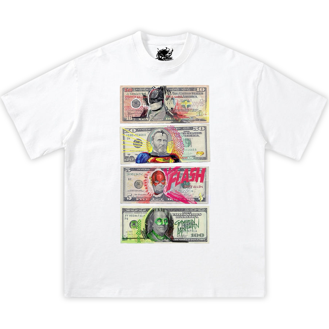 JUSTICE LEAGUE $$$ Boxy Vintage Black Shirt Graphic Tee Streetwear Y2K