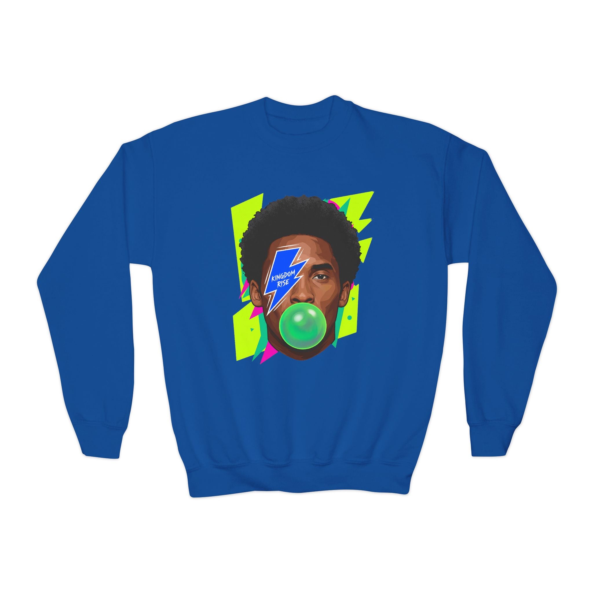 Youth Kobe Lightning Bubblegum Youth Crewneck Sweatshirt - Pixie Sleeze