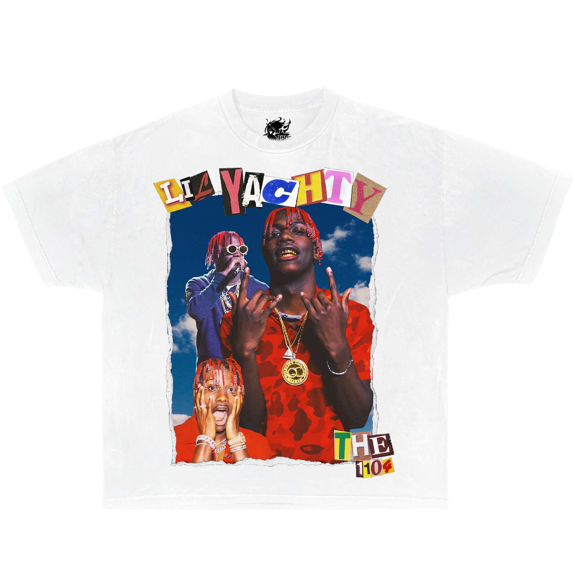LIL YATCHY Boxy Vintage Shirt Graphic Tee Basketball Streetwear Y2K