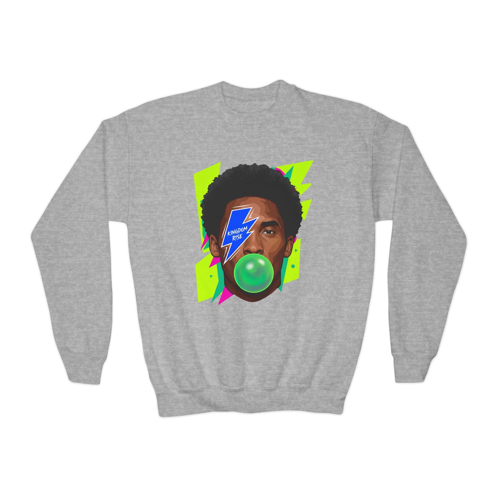 Youth Kobe Lightning Bubblegum Youth Crewneck Sweatshirt - Pixie Sleeze