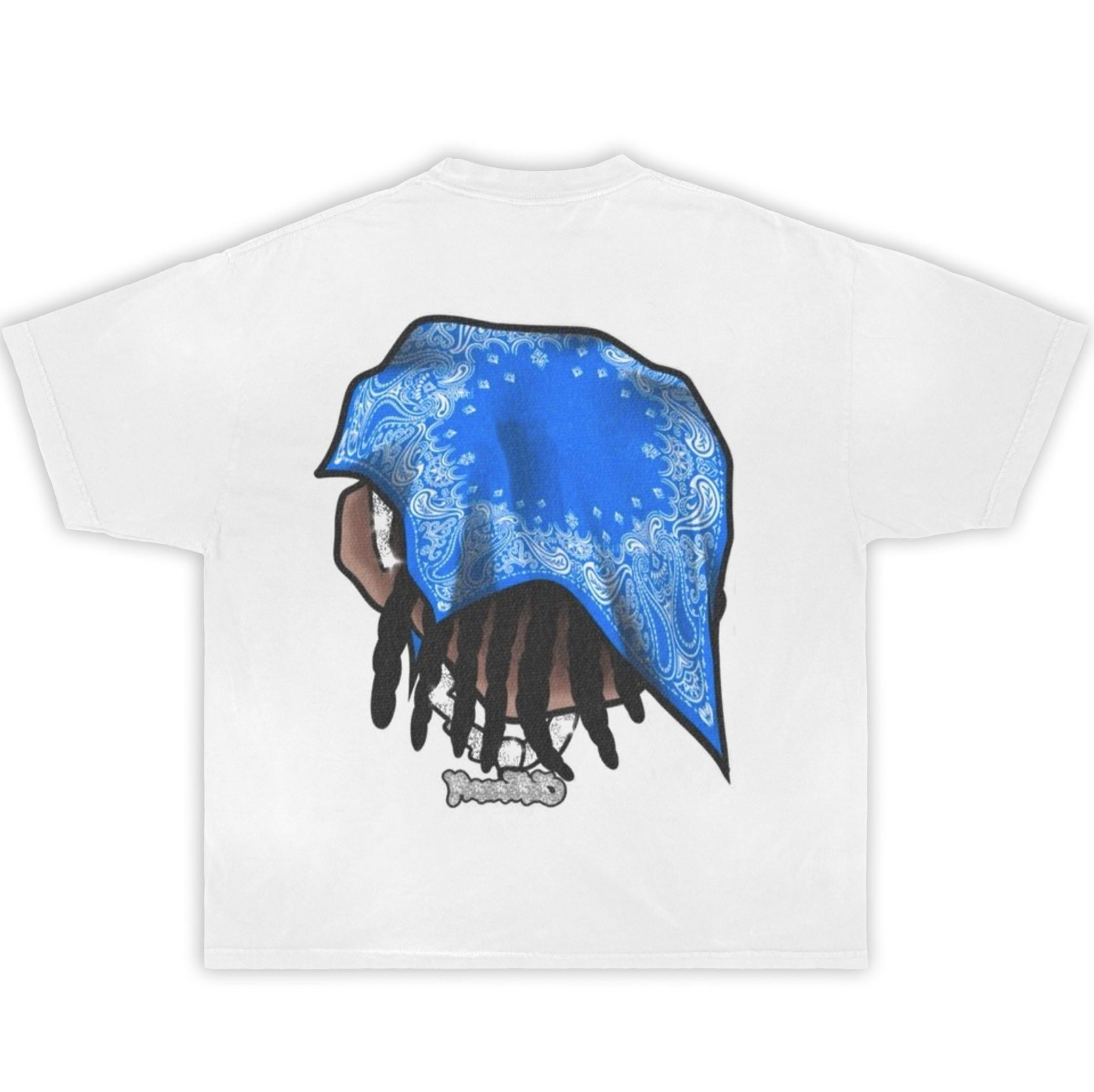 HOOD AURA Boxy Vintage Shirt Graphic Tee Streetwear Y2K