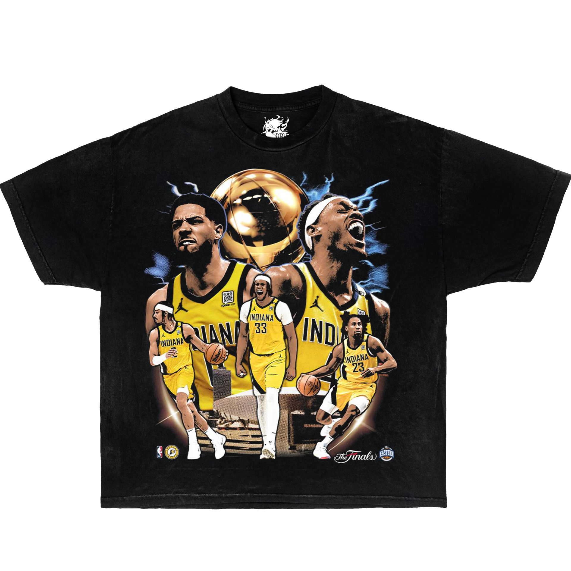 PACERS FINALS Boxy Vintage Shirt Graphic Tee Basketball Streetwear Y2K