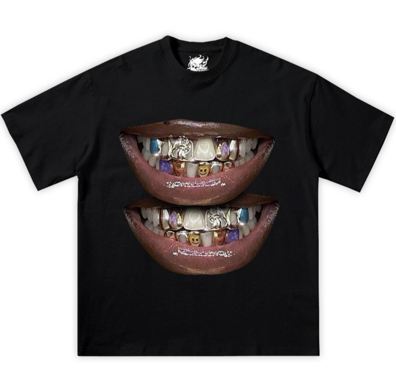 SMILEY Boxy Vintage Shirt Graphic Tee Streetwear Y2K