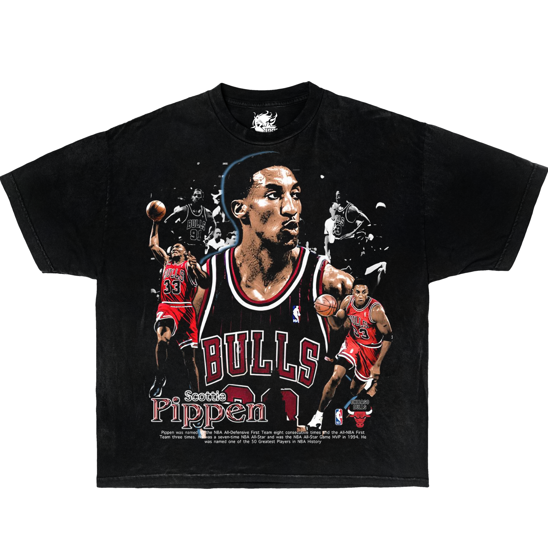 SCOTTIE PIPPIN Boxy Vintage Shirt Graphic Tee Basketball Streetwear Y2K