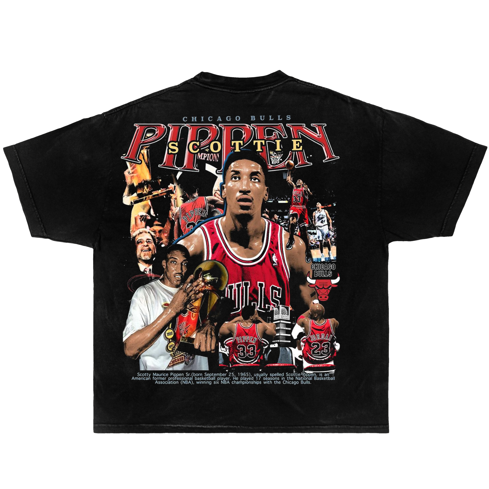 SCOTTIE PIPPIN Boxy Vintage Shirt Graphic Tee Basketball Streetwear Y2K