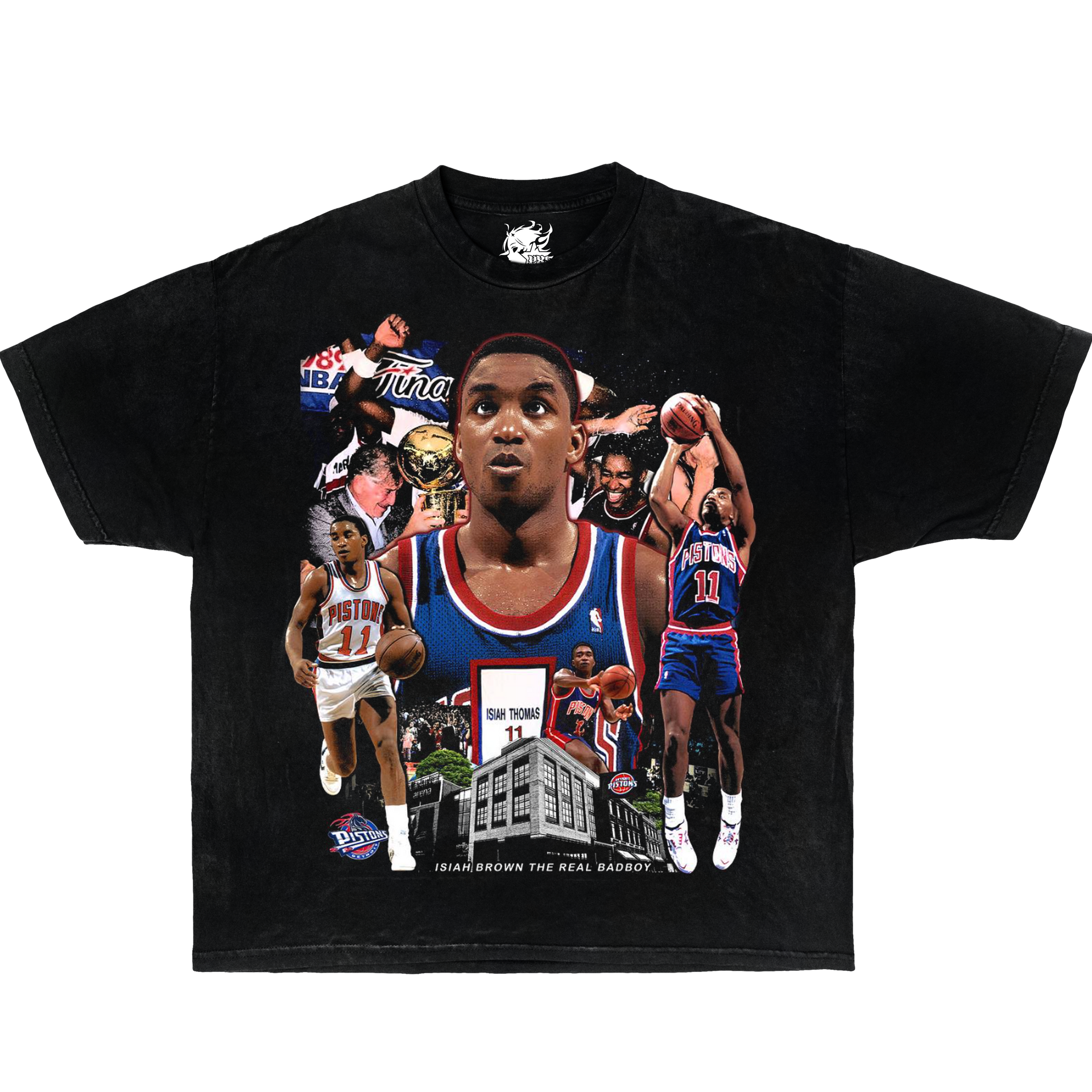 ISIAH THOMAS Boxy Vintage Shirt Graphic Tee Basketball Streetwear Y2K