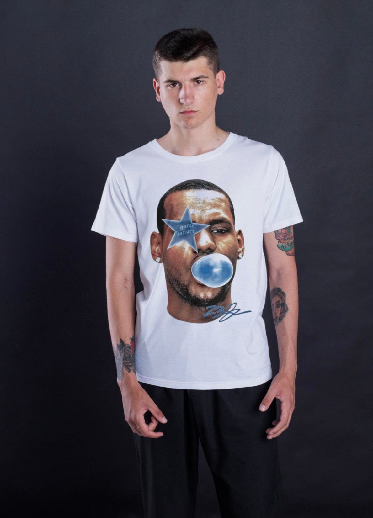 LEBRON BUBBLEGUM BLUE Boxy Vintage Shirt Graphic Tee Streetwear Y2K