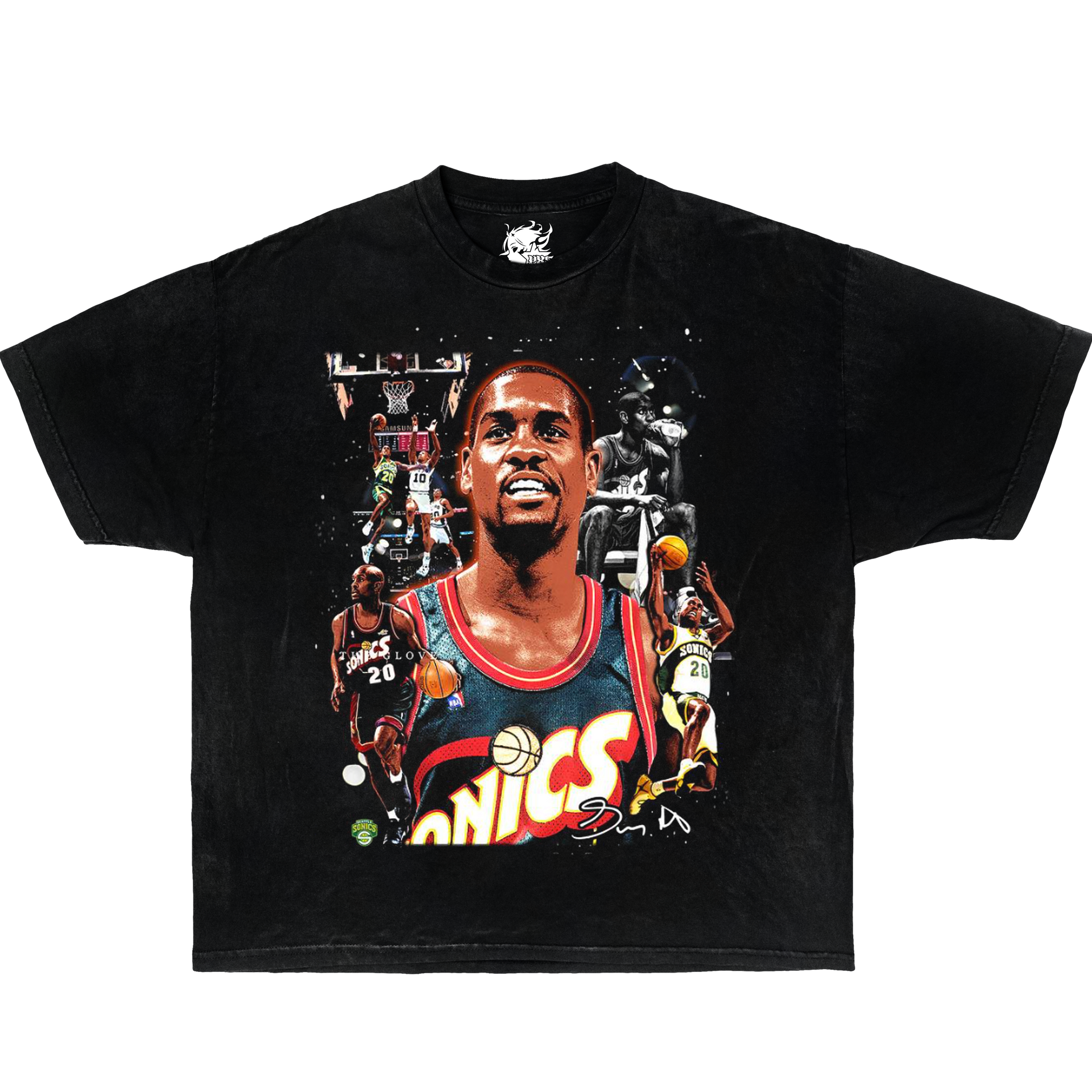 GARY PAYTON FAME Boxy Vintage Shirt Graphic Tee Basketball Streetwear Y2K