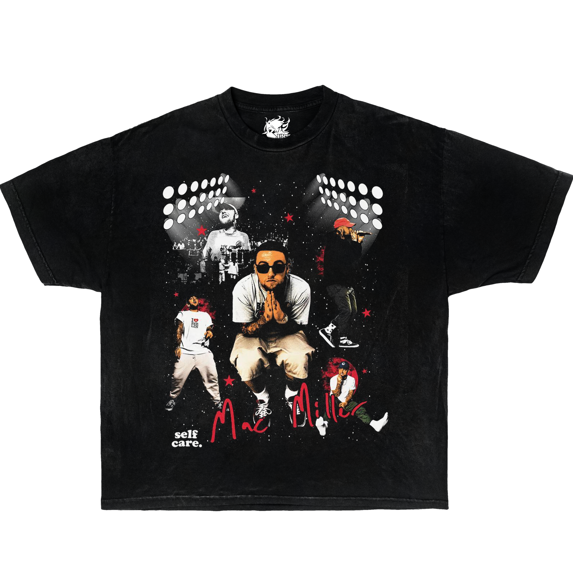 MAC MILLER Boxy Vintage Shirt Graphic Tee Basketball Streetwear Y2K