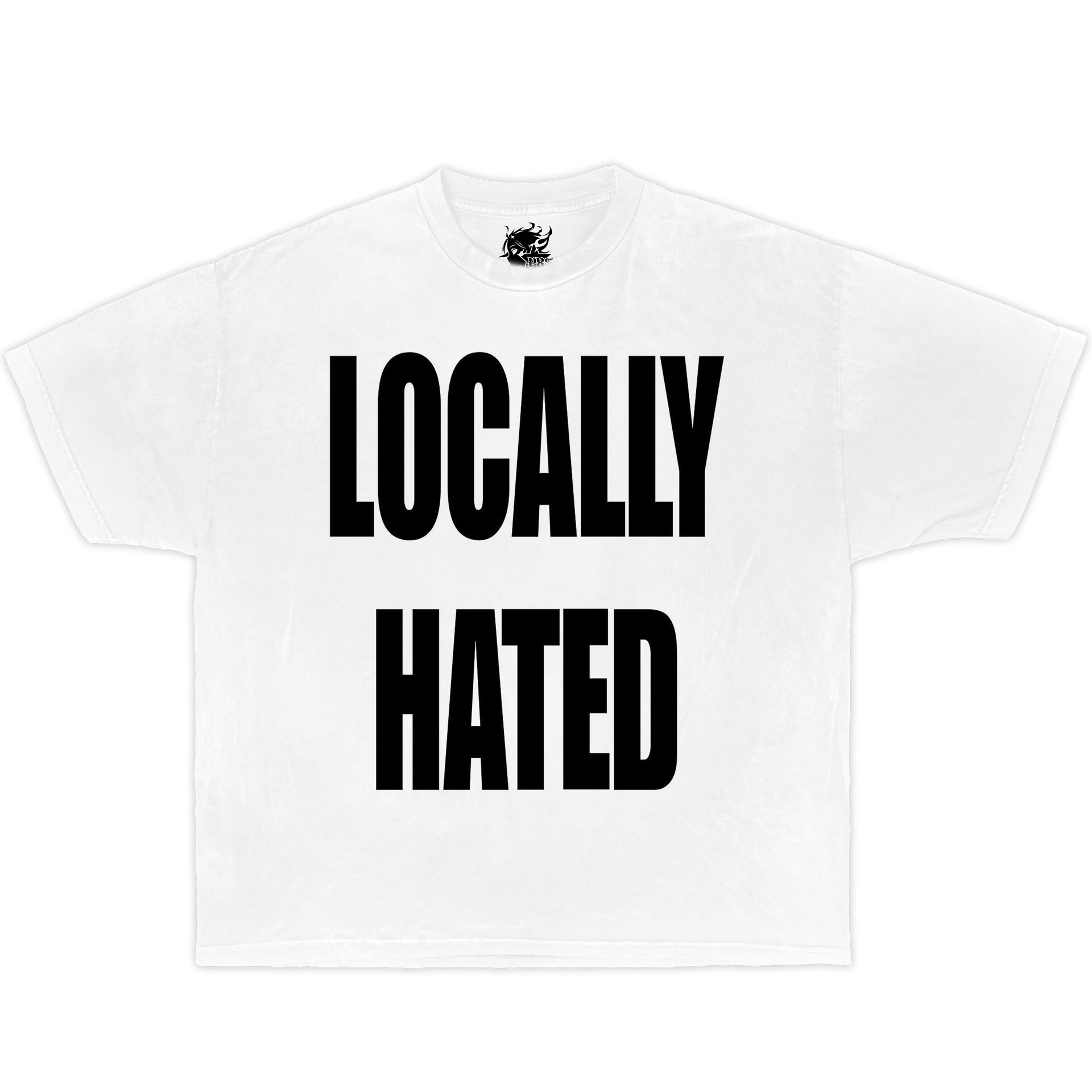 LOCALLY HATED Boxy Vintage Shirt Graphic Tee Streetwear Y2K