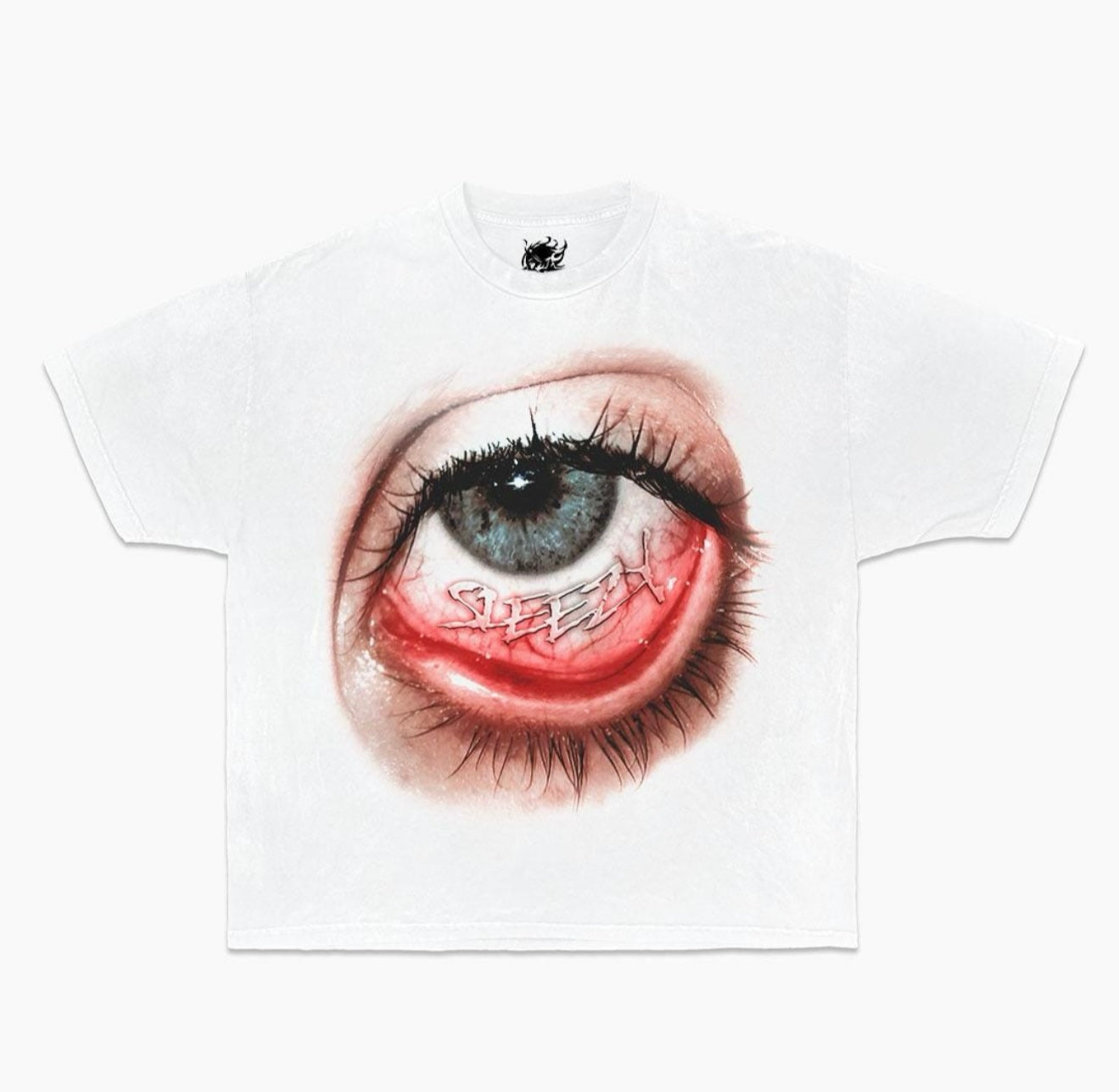 SLEEZY EYES Boxy Vintage Shirt Graphic Tee Streetwear Y2K