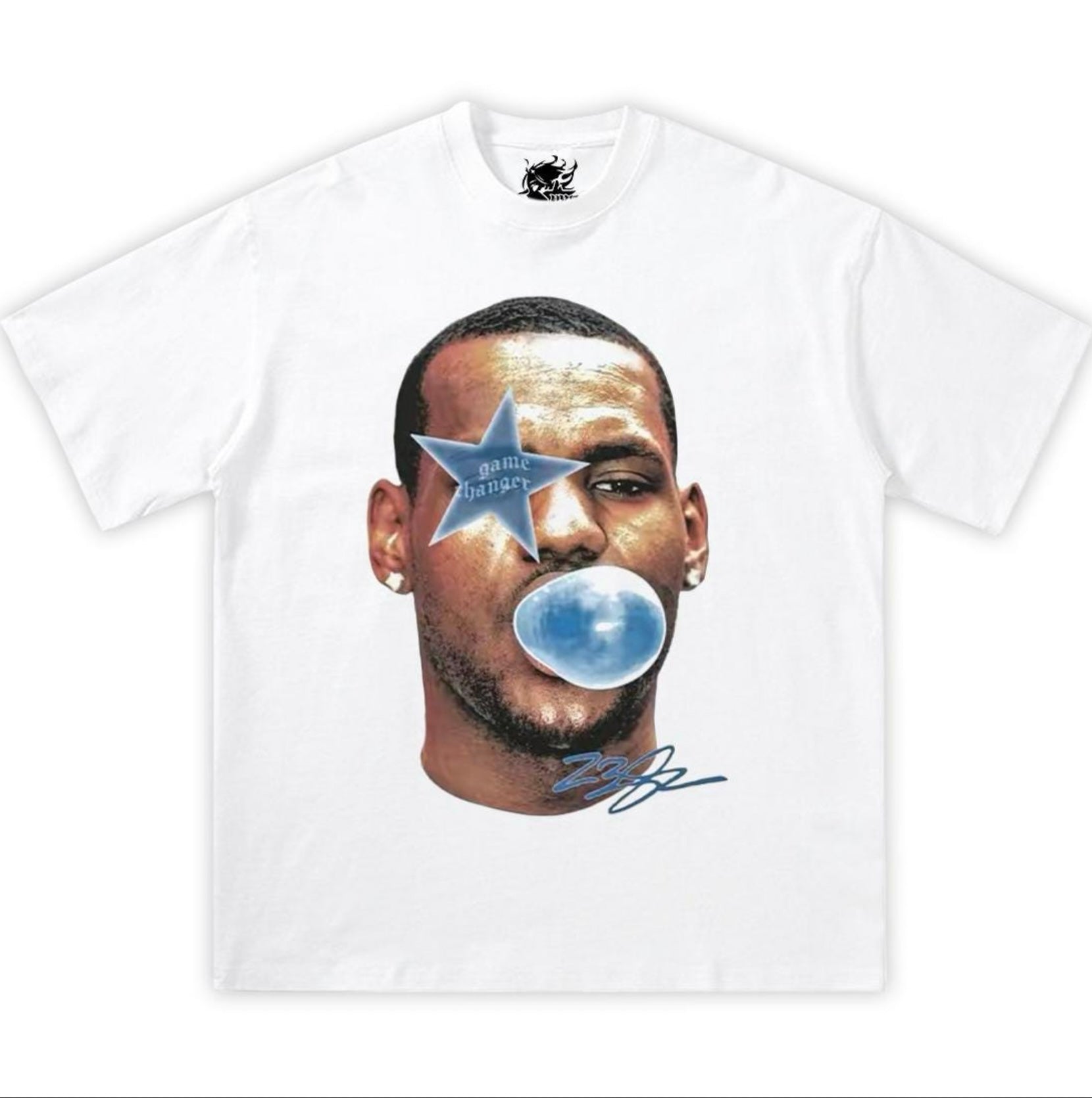 LEBRON BUBBLEGUM BLUE Boxy Vintage Shirt Graphic Tee Streetwear Y2K