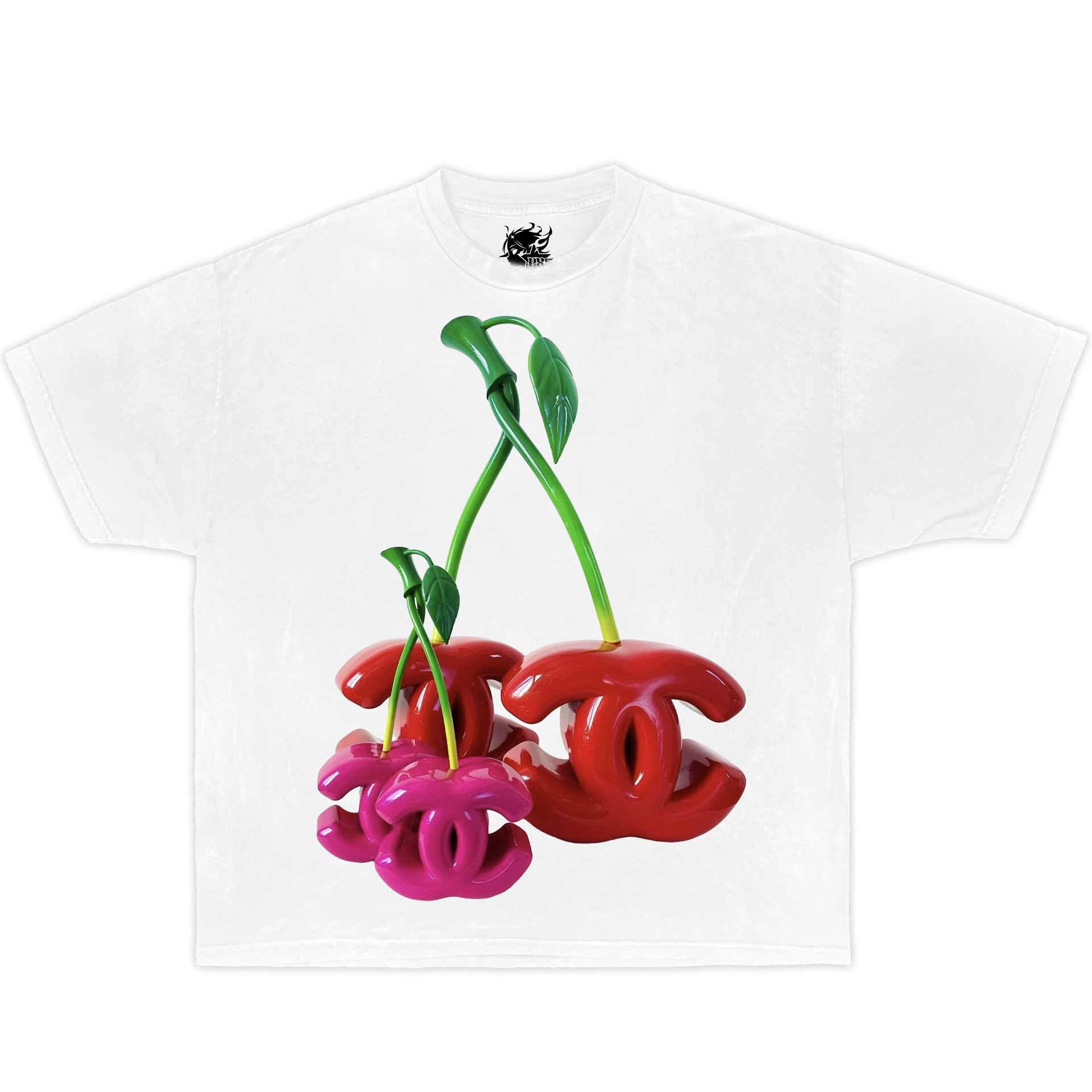 CHERRY CHANEL Boxy Vintage Shirt Graphic Cute Tees Streetwear Y2K