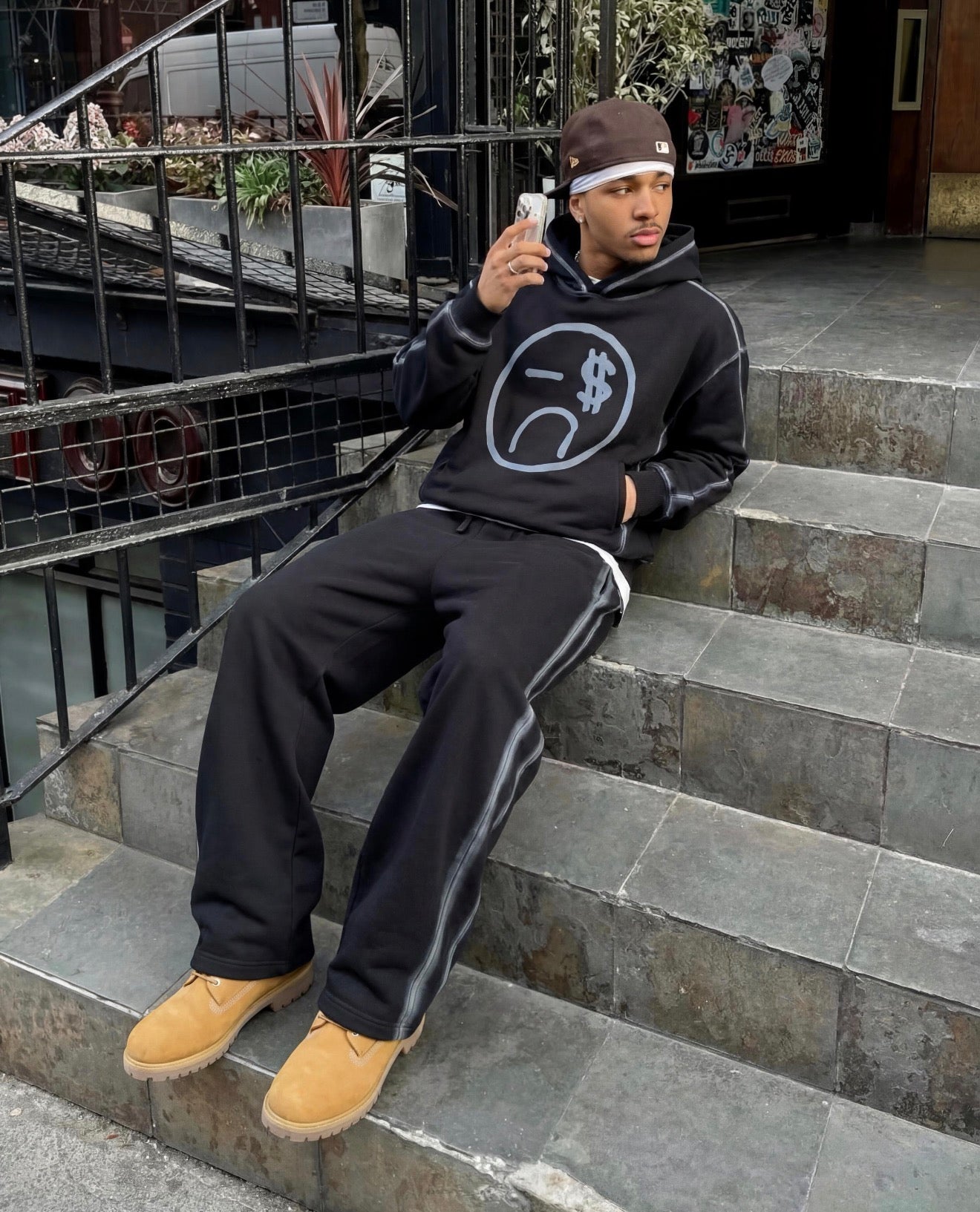 Money Cry Washed Black Streetwear Sweatpants - Pixie Sleeze