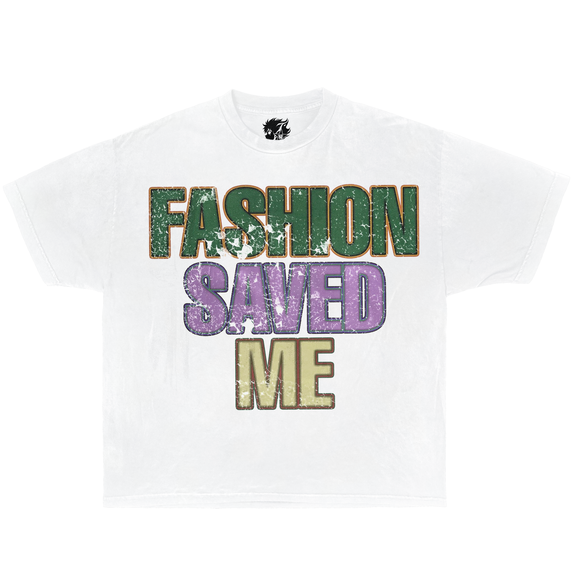 FASHION SAVED ME Boxy Vintage Shirt Graphic Tee Streetwear Y2K