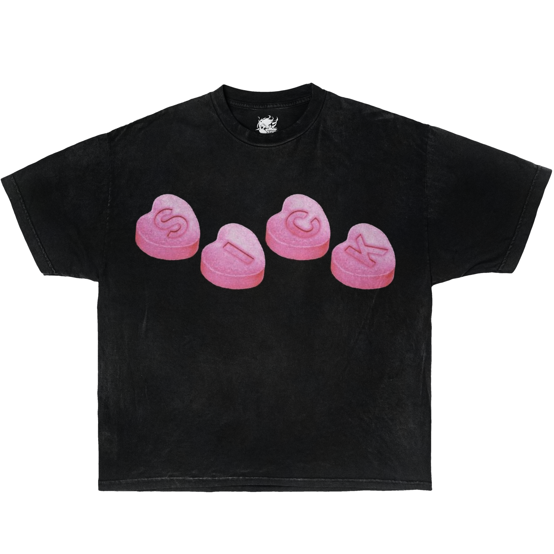 SICK SL&T PILLS FOR YOU Boxy Vintage Shirt Graphic Tee Streetwear Y2K